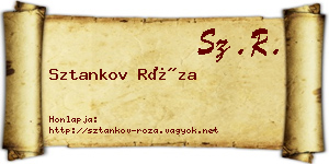 Sztankov Róza névjegykártya